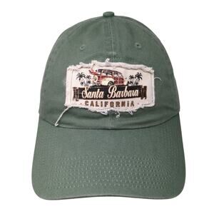 Santa Barbara California Baseball Cap Green One Size Adjustable Blue 84 Cotton